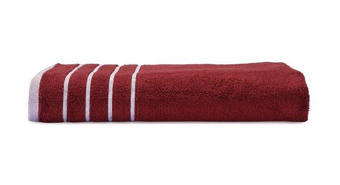 Dudley  Maroon 500 GSM fabric 47 x 24 Inches  Bath Towel Set of 1 (Maroon) by Urban Ladder - Front View Design 1 - 486991