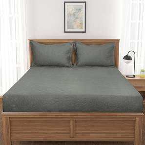 Bedsheets In Pune Design Grey 400 TC Cotton Queen Size Bedsheet with 2 Pillow Covers