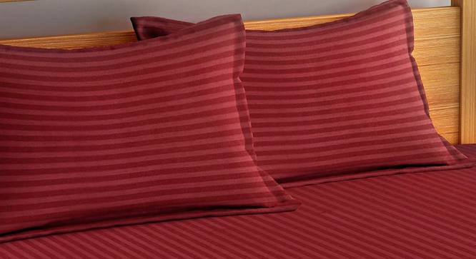 Sean Maroon 210 TC fabric King Size  Bedsheets With  2 Pillow Covers (Maroon, King Size) by Urban Ladder - Front View Design 1 - 487046