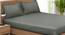 Darlene Grey 400 TC fabric Queen Size  Bed Covers (Grey, Queen Size) by Urban Ladder - Front View Design 1 - 487056