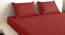Holly Maroon 210 TC fabric Queen Size  Bedsheets With  2 Pillow Covers (Maroon, Queen Size) by Urban Ladder - Front View Design 1 - 487116