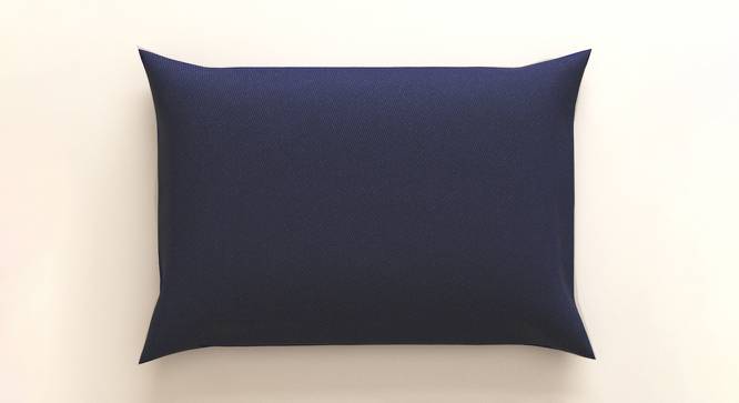 Emma Navy Blue 210 TC fabric King Size  Bedsheets With  2 Pillow Covers (Navy Blue, King Size) by Urban Ladder - Design 1 Side View - 487129
