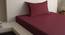 Morgan Wine 210 TC fabric Single Size  Bedsheets With  1 Pillow Covers (Wine, Single Size) by Urban Ladder - Front View Design 1 - 487181