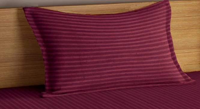 Meryl Wine 210 TC fabric Single Size  Bedsheets With  1 Pillow Covers (Wine, Single Size) by Urban Ladder - Front View Design 1 - 487185