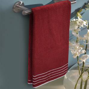 Bath Towels Design Maroon 500 GSM Fabric Inches Towel - Set of 1