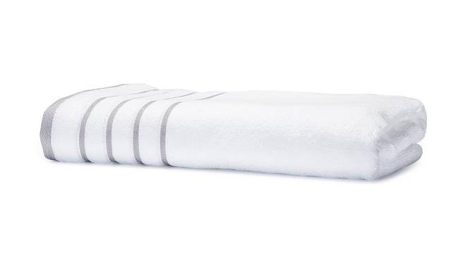 Duff  White 500 GSM fabric 59 x 27 Inches  Bath Towel Set of 1 (White) by Urban Ladder - Cross View Design 1 - 487249