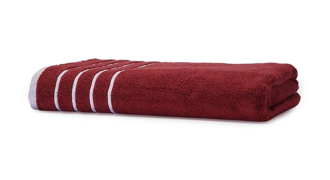 Duff Maroon 500 GSM fabric 59 x 27 Inches  Bath Towel Set of 1 (Maroon) by Urban Ladder - Cross View Design 1 - 487250