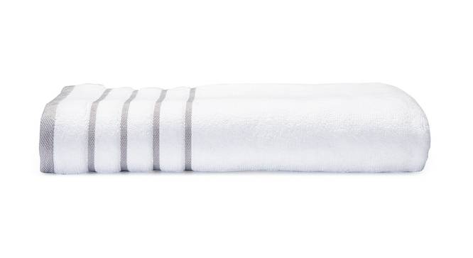 Duff  White 500 GSM fabric 59 x 27 Inches  Bath Towel Set of 1 (White) by Urban Ladder - Front View Design 1 - 487267