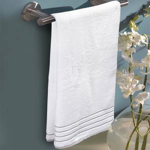 Bath Towels Design White 500 GSM Fabric Towel - Set of 1