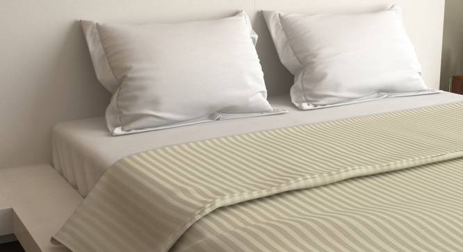 Charlee Pearl 400 TC fabric Queen Size Duvet Covers (Pearl, Queen Size) by Urban Ladder - Front View Design 1 - 487391