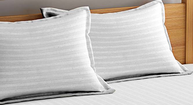 Martin White 210 TC fabric Queen Size  Bedsheets With  2 Pillow Covers (White, Queen Size) by Urban Ladder - Front View Design 1 - 487463
