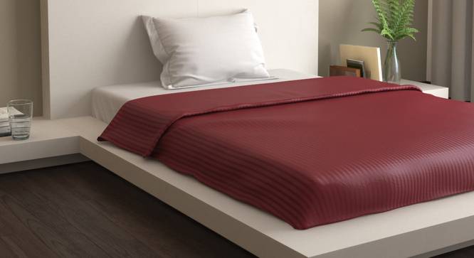 Charlee Maroon 400 TC fabric Single Size Duvet Covers (Maroon, Single Size) by Urban Ladder - Cross View Design 1 - 487594