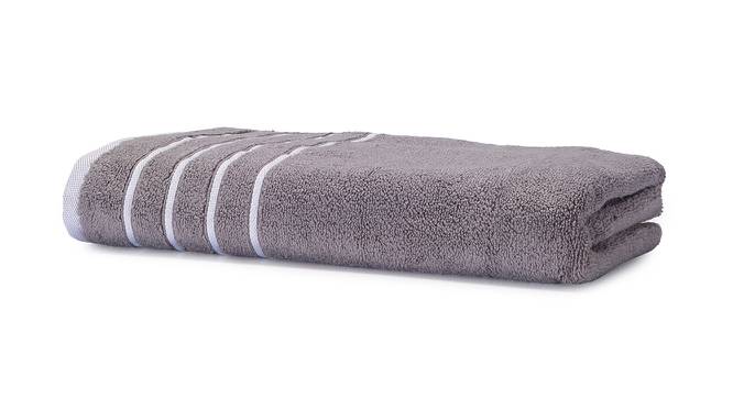 Dudley  Grey 500 GSM fabric 47 x 24 Inches  Bath Towel Set of 1 (Grey) by Urban Ladder - Cross View Design 1 - 487596