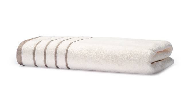 Dudley  Ivory 500 GSM fabric 47 x 24 Inches  Bath Towel Set of 1 (Ivory) by Urban Ladder - Cross View Design 1 - 487597