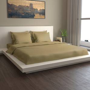 Coverlet Design Beige 400 TC Cotton Size Bedsheet with Pillow Covers