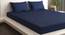 Betsey Navy 400 TC fabric King Size  Bedsheets With  2 Pillow Covers (Navy, King Size) by Urban Ladder - Front View Design 1 - 487677