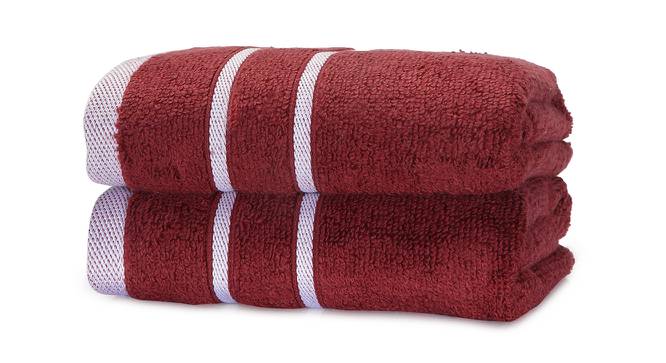 Dyan Maroon 500 GSM fabric 24 x 16 Inches  Hand Towel Set of 2 (Maroon) by Urban Ladder - Front View Design 1 - 487688
