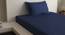 Billy Navy 400 TC fabric Single Size  Bedsheets With  1 Pillow Covers (Navy, Single Size) by Urban Ladder - Front View Design 1 - 487751