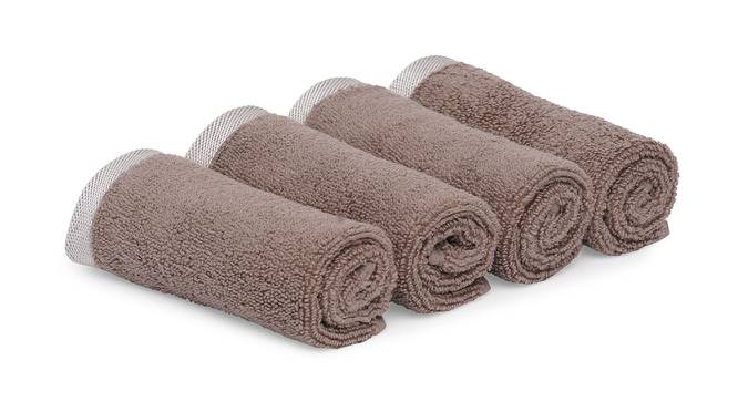 Deven  Beige 500 GSM fabric 12 x 12 Inches  Face Towel Set of 4 (Beige) by Urban Ladder - Front View Design 1 - 487758
