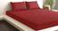 Emma Maroon 210 TC fabric King Size  Bedsheets With  2 Pillow Covers (Maroon, King Size) by Urban Ladder - Cross View Design 1 - 487800