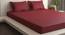 Chikao Maroon 400 TC fabric King Size  Bedsheets With  2 Pillow Covers (Maroon, King Size) by Urban Ladder - Cross View Design 1 - 487808
