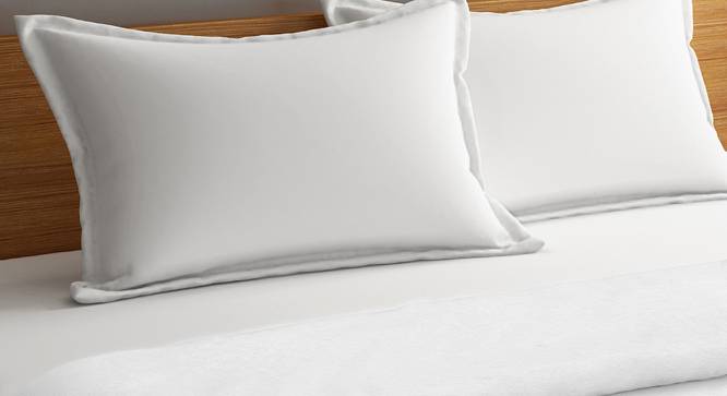 Shirley Ivory 200 TC fabric Queen Size Duvet Covers (Ivory, Queen Size) by Urban Ladder - Cross View Design 1 - 487874