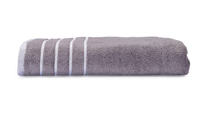 Duff Grey 500 GSM fabric 59 x 27 Inches  Bath Towel Set of 1 (Grey) by Urban Ladder - Front View Design 1 - 487903