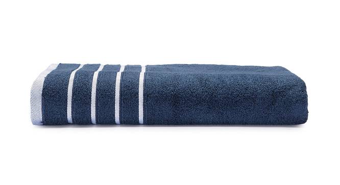Duff  Navy 500 GSM fabric 59 x 27 Inches  Bath Towel Set of 1 (Navy) by Urban Ladder - Front View Design 1 - 487904