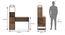 Carl Free Standing Engineered Wood Study Table (Warm Walnut Finish) by Urban Ladder - Design 1 Dimension - 488074