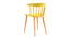 Ewing Dining Chair (Yellow, Plastic & Brown Wooden Finish) by Urban Ladder - Side View Design 1 - 