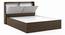 Tyra Storage Bed (Queen Bed Size, Box Storage Type, Californian Walnut Finish) by Urban Ladder - Design 1 Side View - 488100