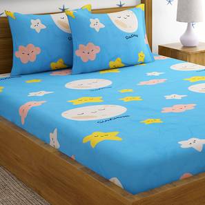 Kids Bedsheets Design Phoenix Multicolor Cartoon Cotton Queen Size Bedsheet with 2 Pillow Covers (Queen Size, Multicolor)