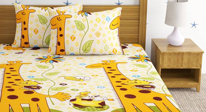 Gozo Multicolor Cartoon Cotton Queen Size Bedsheet with 2 Pillow Covers (Queen Size, Multicolor) by Urban Ladder - Front View Design 1 - 488135