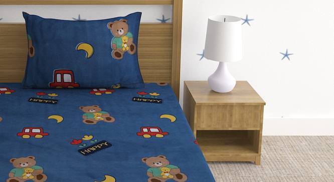 Mangaia Multicolor Cartoon Cotton Single Size Bedsheet with 1 Pillow Cover (Single Size, Multicolor) by Urban Ladder - Front View Design 1 - 488187