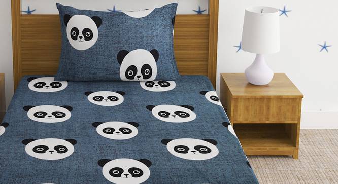 Chatha Multicolor Cartoon Cotton Single Size Bedsheet with 1 Pillow Cover (Single Size, Multicolor) by Urban Ladder - Front View Design 1 - 488235
