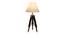 Shealynn White Cotton Shade Table Lamp (Nickle & Walnut Polish) by Urban Ladder - Front View Design 1 - 488314