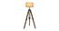 Shaela Natural Lenin Shade Floor Lamp (Natural Teak Wood & Nickle) by Urban Ladder - Front View Design 1 - 488317