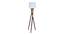 Ianthe White Cotton Shade Floor Lamp (Walnut) by Urban Ladder - Front View Design 1 - 488327