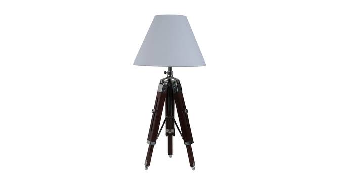 Shealynn White Cotton Shade Table Lamp (Nickle & Walnut Polish) by Urban Ladder - Cross View Design 1 - 488334