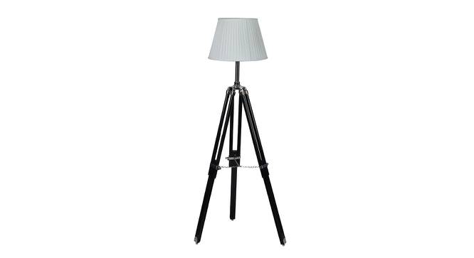 Vinnie Off White Cotton & Silk Mix Shade Floor Lamp (Black & Nickle) by Urban Ladder - Cross View Design 1 - 488336