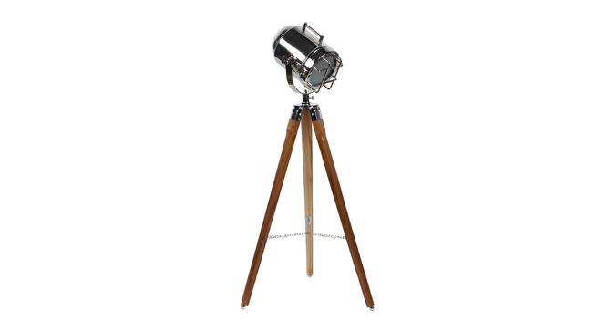 Win Nickle Aluminum Shade Floor Lamp (Natural Teak Wood & Nickle) by Urban Ladder - Cross View Design 1 - 488340