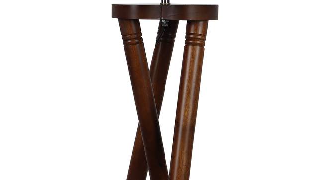 Ianthe White Cotton Shade Floor Lamp (Walnut) by Urban Ladder - Cross View Design 1 - 488347