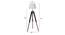 Shaylah Off White Cotton & Silk Mix Shade Floor Lamp (Walnut Polish & Brass Antique) by Urban Ladder - Design 1 Dimension - 488376