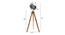 Alveena Nickle Aluminum Shade Floor Lamp (Natural Teak Wood & Nickle) by Urban Ladder - Design 1 Dimension - 488377