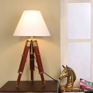 pristine interiors Alwyn White Cotton Shade Table Lamp-picture-23