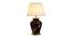 Fay Off White Cotton & Silk Mix Shade Table Lamp (Black & Gold) by Urban Ladder - Front View Design 1 - 488404