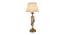 Alvina Off White Cotton & Silk Mix Shade Table Lamp (Ivory & Gold) by Urban Ladder - Front View Design 1 - 488405