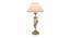 Alf White Cotton Shade Table Lamp (Ivory & Gold) by Urban Ladder - Front View Design 1 - 488406