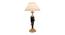 Alvinia White Cotton Shade Table Lamp (Black & Gold) by Urban Ladder - Front View Design 1 - 488407