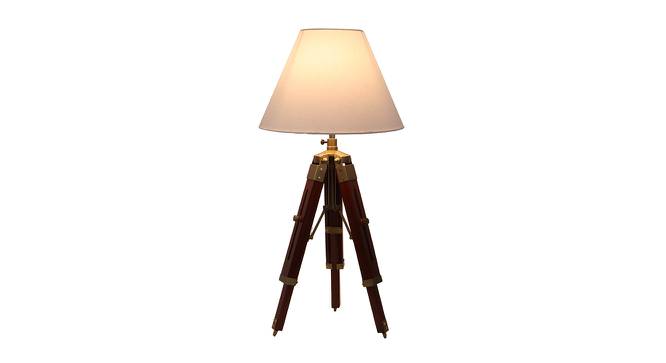 Alwyn White Cotton Shade Table Lamp (Brass Antique) by Urban Ladder - Front View Design 1 - 488413